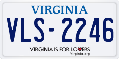 VA license plate VLS2246