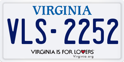 VA license plate VLS2252