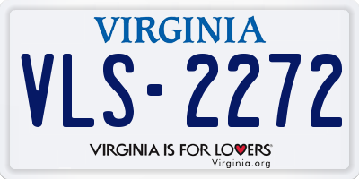 VA license plate VLS2272