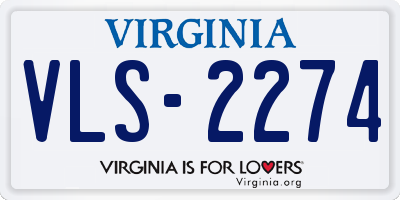 VA license plate VLS2274