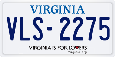 VA license plate VLS2275