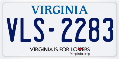 VA license plate VLS2283