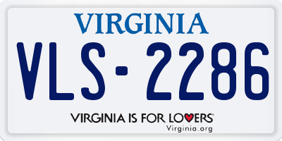 VA license plate VLS2286