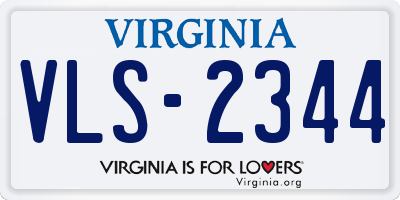 VA license plate VLS2344