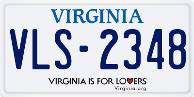 VA license plate VLS2348