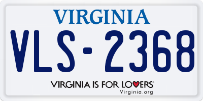 VA license plate VLS2368