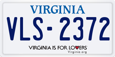 VA license plate VLS2372