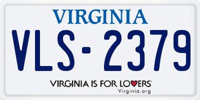 VA license plate VLS2379