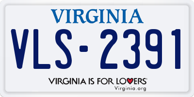 VA license plate VLS2391