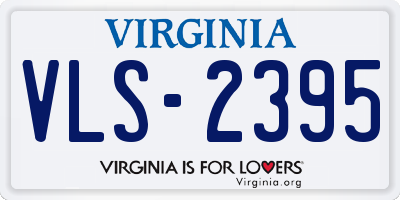 VA license plate VLS2395