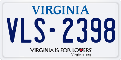 VA license plate VLS2398