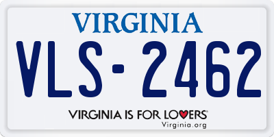 VA license plate VLS2462