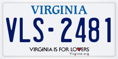 VA license plate VLS2481