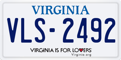 VA license plate VLS2492