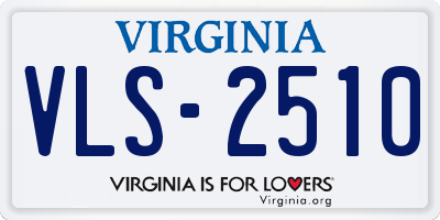 VA license plate VLS2510