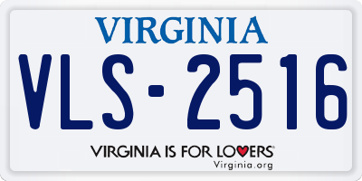 VA license plate VLS2516