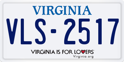 VA license plate VLS2517