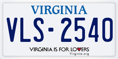 VA license plate VLS2540