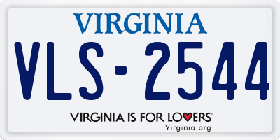 VA license plate VLS2544