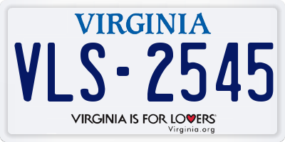 VA license plate VLS2545