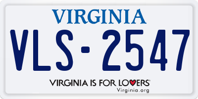 VA license plate VLS2547