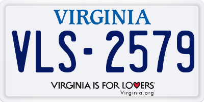 VA license plate VLS2579