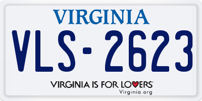 VA license plate VLS2623