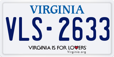 VA license plate VLS2633