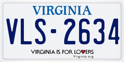 VA license plate VLS2634