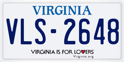 VA license plate VLS2648