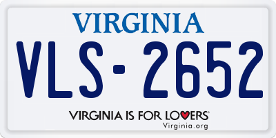 VA license plate VLS2652