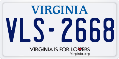 VA license plate VLS2668