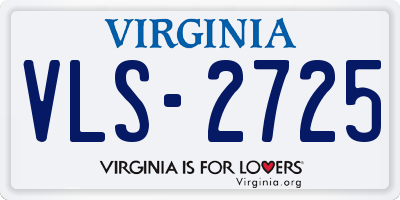 VA license plate VLS2725