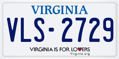 VA license plate VLS2729