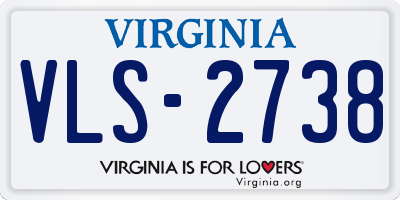 VA license plate VLS2738