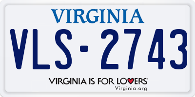 VA license plate VLS2743