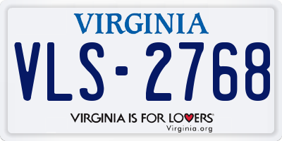 VA license plate VLS2768