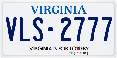 VA license plate VLS2777