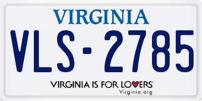 VA license plate VLS2785