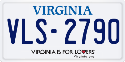 VA license plate VLS2790