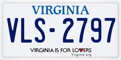 VA license plate VLS2797