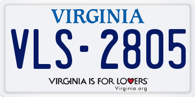 VA license plate VLS2805