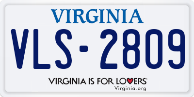 VA license plate VLS2809