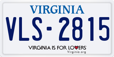 VA license plate VLS2815