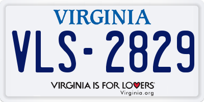 VA license plate VLS2829