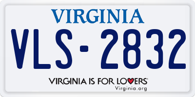 VA license plate VLS2832