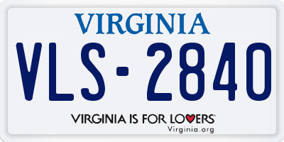 VA license plate VLS2840