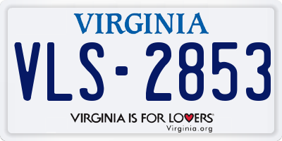 VA license plate VLS2853