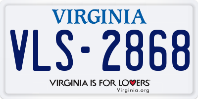 VA license plate VLS2868