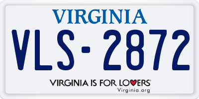 VA license plate VLS2872